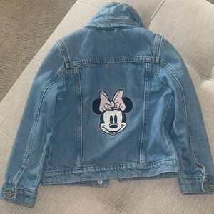 Gap x Disney Blue Denim Jacket with Minnie Mouse Patch